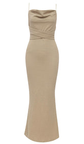 Geteiltes Maxikleid in Beige